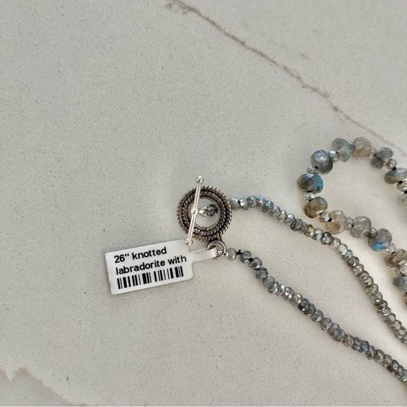 One of a kind labradorite faceted beaded necklace. - Picture 4 of 7